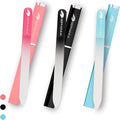 3 Pack Crystal Glass Finger Nail File with Case for Natural Nail Professional Glass Nail File for Unisex, Portable Crystal Nail File with Case Czech Glass File Double-Sided for Natural & Acrylic Nails
