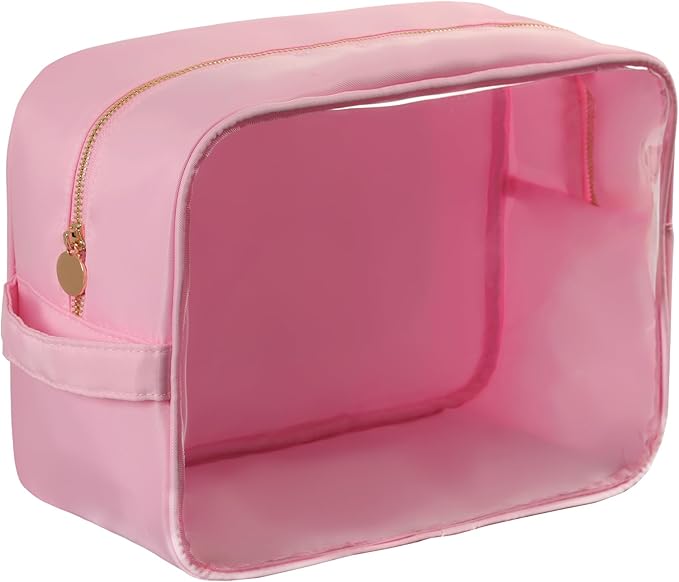 Travel Essentials Makeup Bag for Women Water-resistant Toiletry Organizer Nylon Cosmetic Pouch Preppy Stuff