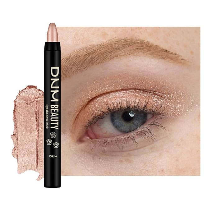 evpct Champagne Shimmer Cream Eye Shadow Sticks Brightener Pencils for Women, Metallic Champagne Eyeshadow Applicator Stick Pen Waterproof, Blendable Crease-Proof Stick Eyeshadow Shimmer Eye Makeup 74