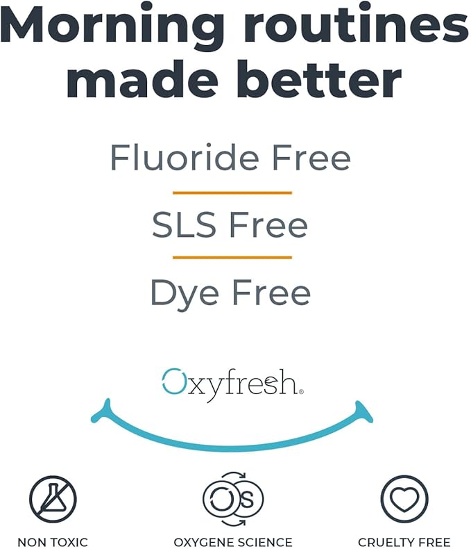 Oxyfresh Maximum Fresh Breath Lemon Mint Toothpaste - Clean Teeth & Fresh Breath - Natural Essential Oils & Natural Xylitol to Help Fight Tartar - SLS & Fluoride Free - 5 oz (Pack of 3)