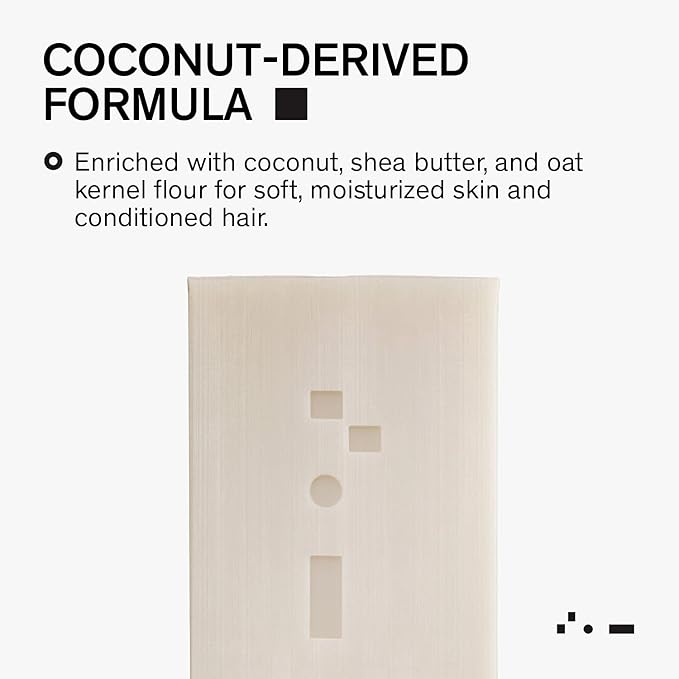 Bravo Sierra Body and Hair Mens Soap Bar, 2-Pack - All-In-One Shampoo & Soap for Face, Hair & Body - Tonka Bean & Lemon, 7 oz - Coconut, Shea Butter & Oat Flour for Soft Skin & Healthy Hair