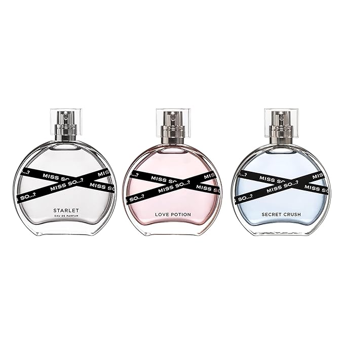 So…? Miss Set - Perfumes for Women with Floral, Fruity and Vanilla Perfume Notes - 800 Sprays - Gifts for Women - 3 pcs Gift Set