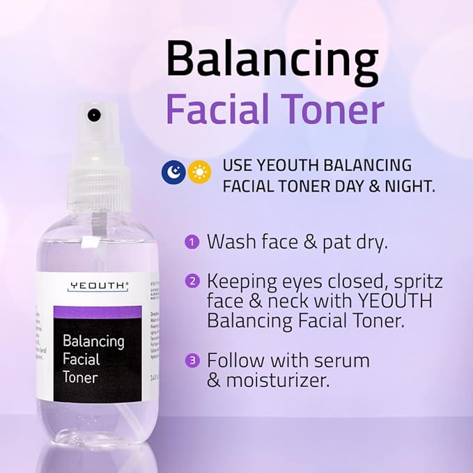 YEOUTH Hydrating Toner for Face Spray with Chamomile and Allantoin, Alcohol Free Facial Care, Refreshing Skin Care Face Toner for Women and Men 3.4 Oz