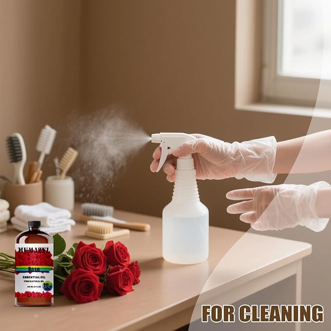 Rose Essential Oil, Rose Oil 16 Fl Oz 480ML for Diffuser Humidifier Yoga Cleaning DIY Candle Soap Making Essential Oils