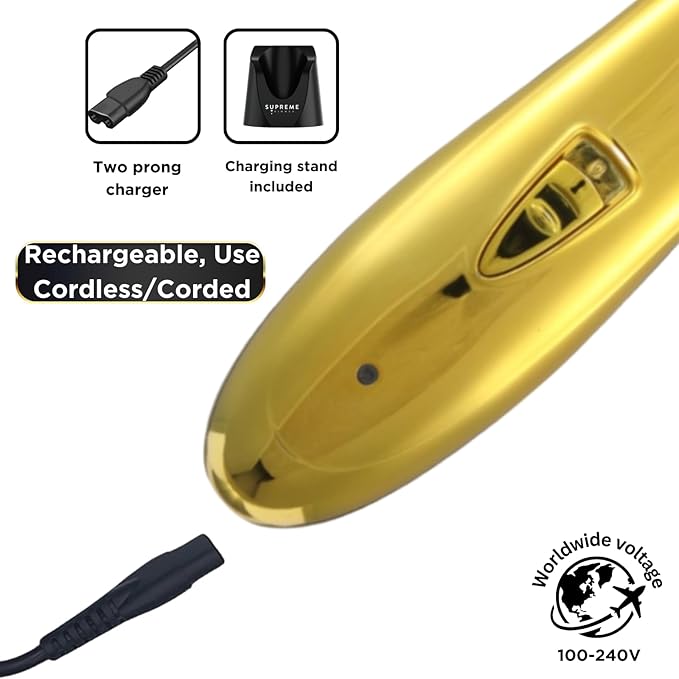 Supreme Trimmer T Shaper Men’s Barber Trimmer | 90 Min Run Time, Low Noise & Vibration | Liner Trimmer for Sensitive Skin, Autistic Kids & Elderly | ST5200