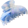 Handmade Celluloid Acetate French Design Barrettes Tortoise Shell Claws Hair Claw Luxury Fashion Accessories Hair Clip for Women (aespa blue)