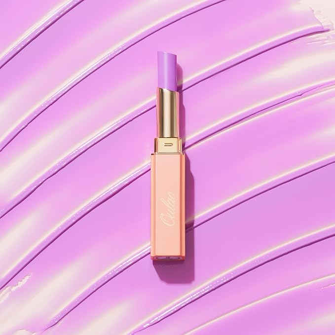 Oulac Pinky Purple Lipstick - Moisturizing Lip Stick Glossy Tinted Lip Balm, Sheer Shine Juicy Finish, Lightweight and Hydrating Formula for Dry Lip Care, Vegan 2.2g/0.07oz (10)