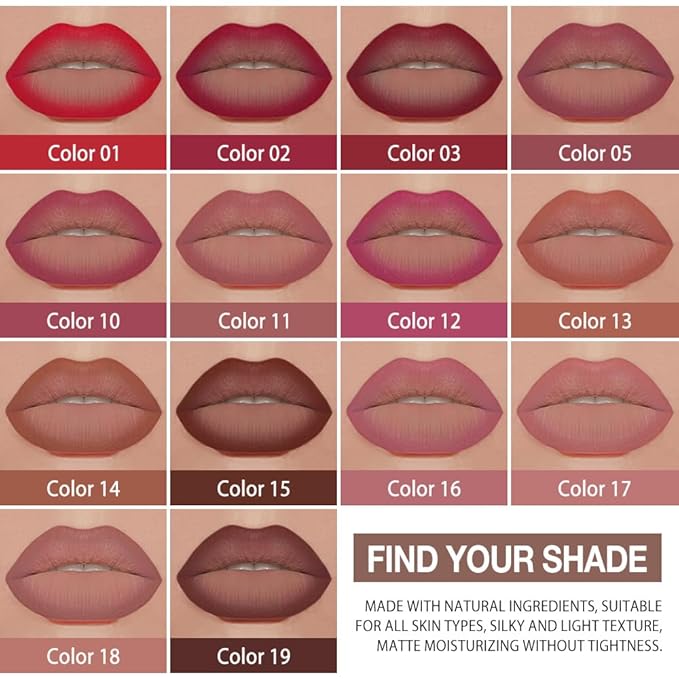 Kaely Nude Pink Gradient Matte Lipstick Lip Liner Pencil for Women, 2in1 Flawless Contour Gradual Ombre Effect Lip Pencil Makeup Waterproof, labiales mate 24 horas originales, 17