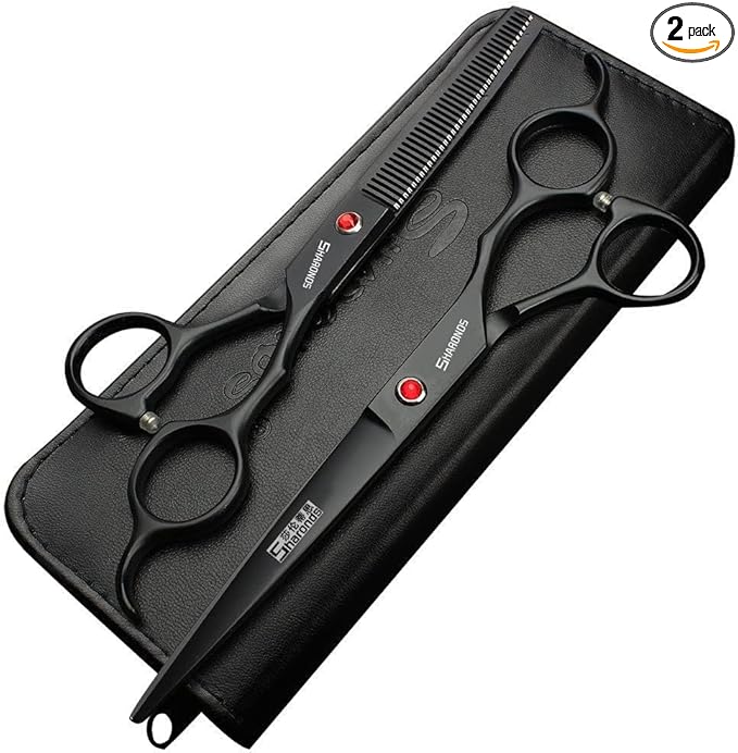 6/7 Inch Hairdressing Scissors Set Barber Shop Hair Scissors Styling Tools (7-inch 2pc)