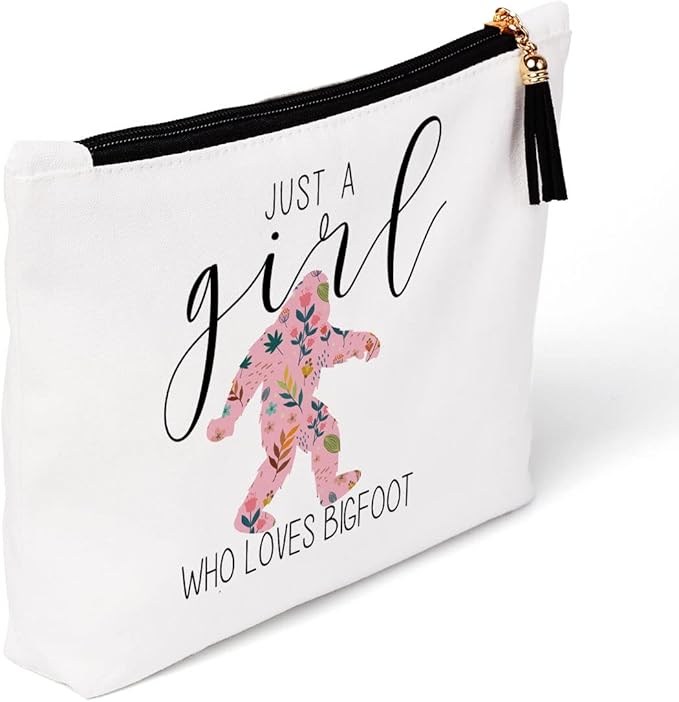 Bigfoot Gifts for Bigfoot Lovers, Bigfoot Stuff Merch Decor, Bigfoot Gifts for Women Women, Unique Christmas Birthday for Yeti Sasquatch Hunters & Enthusiasts, Bigfoot Makeup Bag，Who Loves Bigfoots