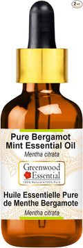 Greenwood Essential Pure Bergamot Mint Essential Oil (Mentha citrata) with Glass Dropper Steam Distilled 5ml (0.16 oz)