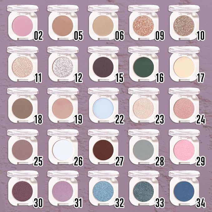 Single Matte Eye Shadow Palette Makeup, Eggplant Matte Eyeshadow for Older Women, Monochrome Eye Shadow Makeup, Pigmented Waterproof Sombras Para Ojos, Vegan, Talc, Paraben & Cruelty Free, 15