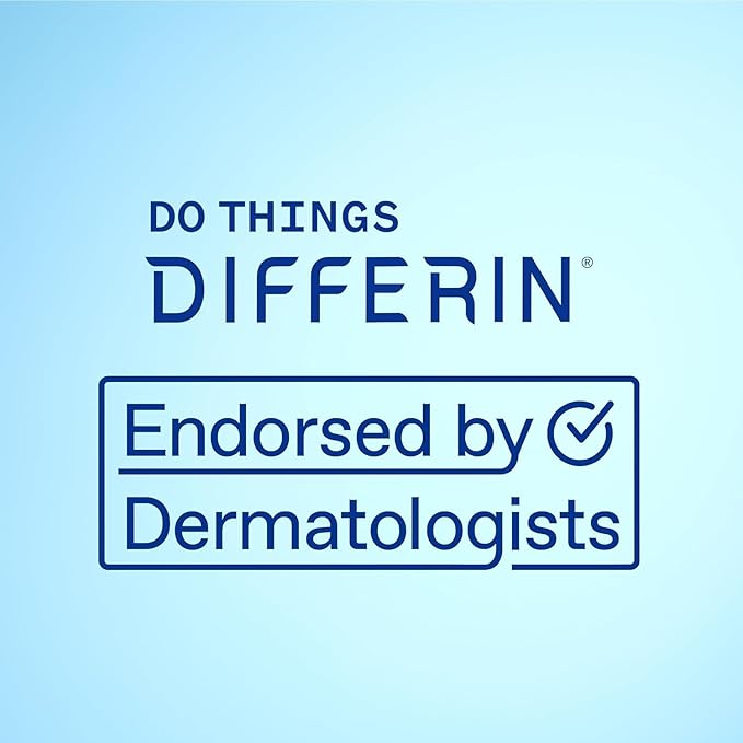 Differin Acne Treatment Gel, 30 Day Supply, Retinoid Treatment for Face with 0.1% Adapalene, Gentle Skin Care for Acne Prone Sensitive Skin, 15g Tube (Packaging May Vary)
