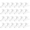 Ondder 24 Pcs White Butterfly Hair Clips for Styling and Sectioning - Pro Claws Clamps for Cutting, Coloring - Hair Accessories for Women Girls