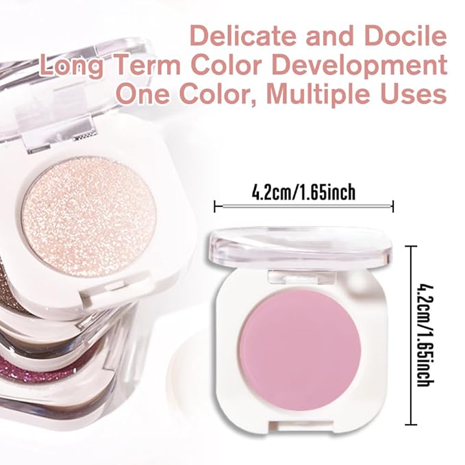 Single Matte Eye Shadow Palette Makeup, Light Peach Matte Eyeshadow for Women, Monochrome Eye Shadow Makeup, Pigmented Waterproof Sombras Para Ojos, Vegan, Talc, Paraben & Cruelty Free, 02