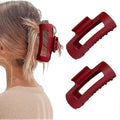 Silicone Hair Clips, Cloud Hair Pins for Women, 3.9 inch Soft Hair Claw Clip for Thick/Fine/Thin/Curly Hairstyle, Amber 2 Pack