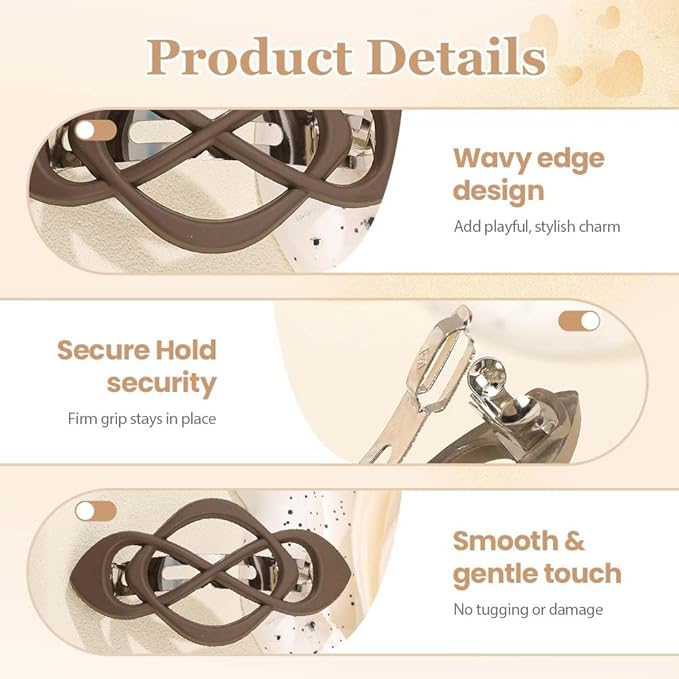 Vintage French Barrette Hair Clips, Hair Barrettes Hair Accessories for Women Girls, Elegant Retro Non Slip Clip with Classic Design Thick to Thin, Stylish Accessories Hair (Jelly Brown, 4PCS)