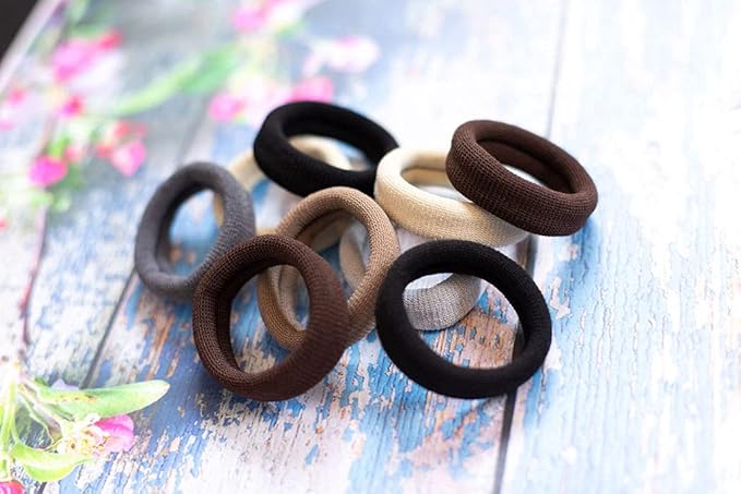 Burlybands Large Hair Ties for Thick, Heavy or Curly Hair - Non-Slip, Non-Damage, Seamless Women's Ponytail Scrunchies - Multi Color Pack