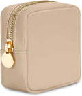 DANCOUR Small Makeup Bag For Purse - Makeup Bag Small Cosmetic Bag For Purse - Mini Pouch Travel Makeup Bag Zipper Pouches - Mini Cosmetic Bag For Purse Organizer For Women and Girls (Beige), (MKBAG)
