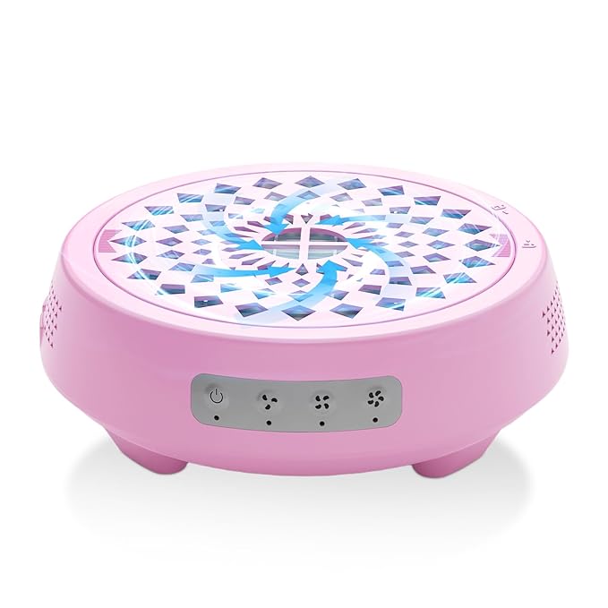 Professional Nail Dust Collector, Quiet Nail Vacuum Cleaner Machine with Reusable Filter, Powerful Suction Nail Tech Dust Fan for Acrylic Gel Nails Art Polishing, Manicure Pedicure Salon Home, Pink