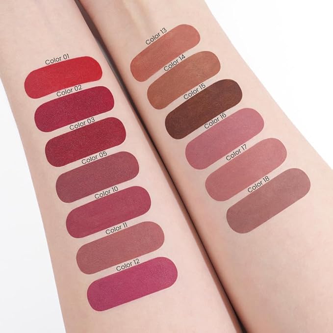 evpct 3Pcs Antique Dusty Rose Nude Pink Brown Gradient Matte Lipstick Lip Liner Crayon Combo Pencil Set for Women Long Lasting, Cream Lip Liner and Lipstick Combo Makeup，Flawless Gradual Ombre Effect