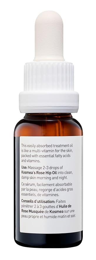 Kosmea Rosehip Oil – Anti-Aging Benefits for Face & Body – Premium Quality Super-critically Extracted Oil Using The Entire Fruit, Seed & Skin - 0.68 fl oz