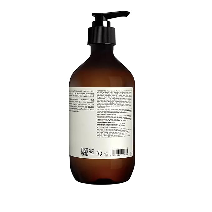 Aesop Rind Concentrate Body Balm | Lightweight, Fast-Absorbing Hydration with Pink Grapefruit, Orange Rind, Lemon Rind, Aloe Vera & Nut Oils | Bright Citrus Fresh Scent | 500 mL / 16.9 fl oz