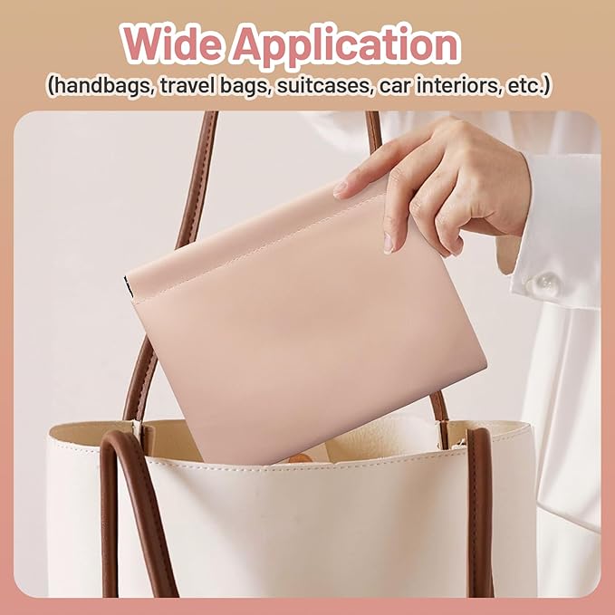 7.09″x5.51″ Small Pouches for Purse, 4PCS Cute Magnetic Mini Makeup Bag, Purse Organizers for Inside Large Storages, Organize Cosmetic, Lipstick, Jewelry,Coins in Women's Handbag