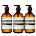 Aesop Resurrection Aromatique Hand Wash | Gentle Cleanser with Orange, Rosemary and Lavender Oils | 500mL / 16.9 oz (Pack of 3)