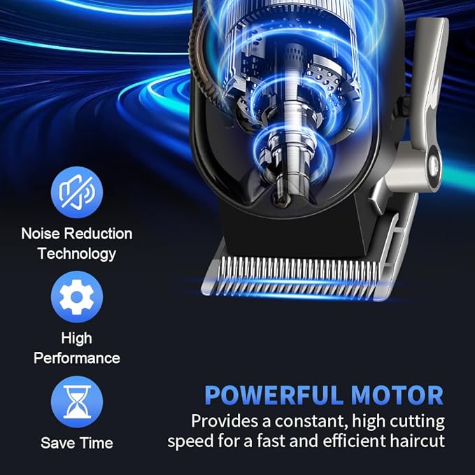 LQT® Hair Clippers for Men Professional, Body Hair Trimmer & Cordless Grooming Set with LED Display Zero Gap Clippers,Fade Haircut Kit, Electric Hair Cut Machines- Ideal Gifts for Men (Gold)