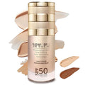 SPF 50 Liquid Foundation,Long Lasting,Moisturizing,Matte & Non-Comedogenic Foundation Makeup for All Skin,Medium-Full Coverage (Light, 1.05 FL.OZ (Pack of 1))