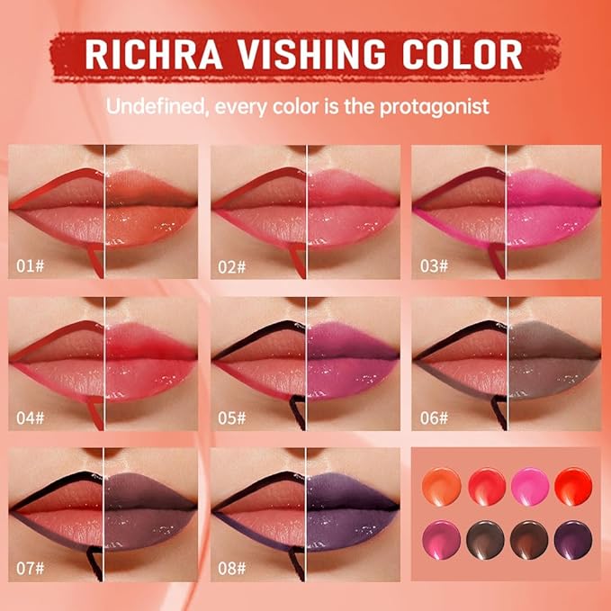Rose Pink Peel Off Lip Gloss Tattoo and Lip Oil 2-in-1, Lip Stain Peel Off Masque - Peel Off Lip Tint ,Long Lasting Waterproof Transfer-proof Lip Mask Lip Gloss Peel Off Lip Liner,Stay Lip Makeup #02