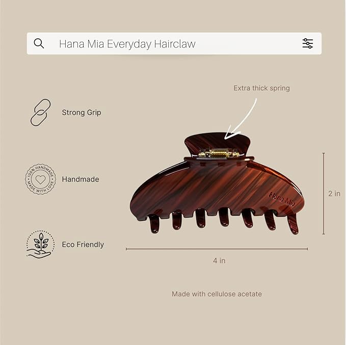 Hair Clip for Women, Burgundy, 4 Inches, Large Claw Clip for Thick Hair, Premium Durable Acetate, No Slip Grip, 1 Piece