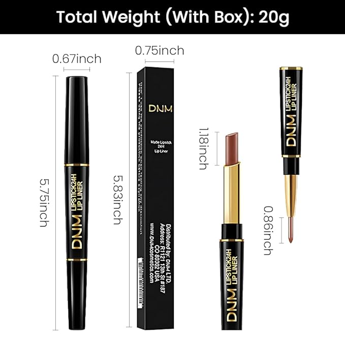 Kaely 2-in-1 Light Nude Brown Matte Lip Liner & Lipstick Combo Set Kit for Women, Magic Neutral Lipstick 24 Hours Original Lips Liner Pencil Stain Gloss Makeup Long Lasting Waterproof 37