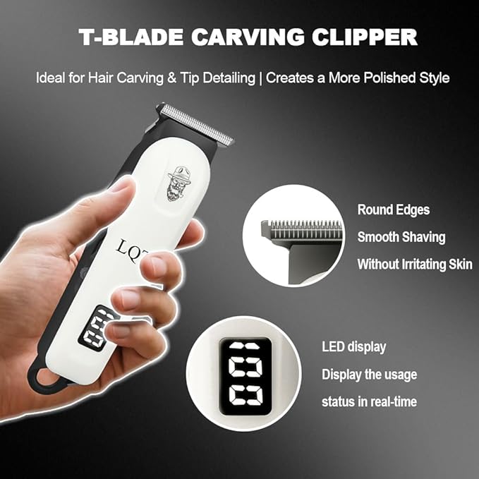 Hair Clippers for Men, Professional Barber Clippers and Trimmer Set, Mens Cordless Clipper, 3 pcs setHair Cutting Kit for Men