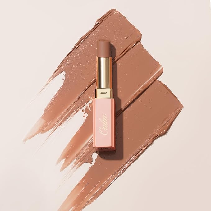 Oulac Color Rich Satin Lipstick - Light Brown Full Coverage Lip Color, Creamy Silky-Smooth, Moisturizing, Satin Matte Finish, Infused With Shea Butter, Vegan & Clean Beauty, 4g, SG10 Bailey