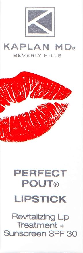 KAPLANMD Perfect Pout Lipstick, Revitalizing Treatment + SPF 30 Sunscreen, 0.11 oz