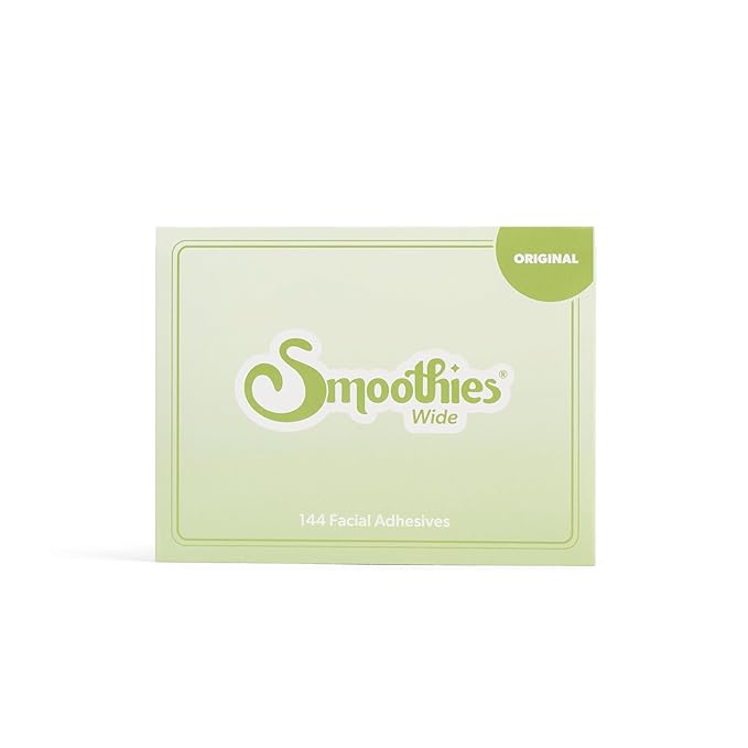 Smoothies Wide Wrinkle Patches for Face Overnight - Facial Patches for Elevens, Crows Feet and more, 144 Facial Adhesives per Box - Face Tape, Made in the USA