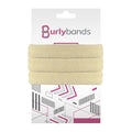 Burlybands Large Hair Ties for Thick, Heavy or Curly Hair - Non-Slip, Non-Damage, Seamless Women's Ponytail Scrunchies - Blonde, 3 Pcs