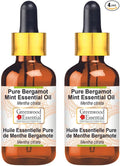 Greenwood Essential Pure Bergamot Mint Essential Oil (Mentha citrata) with Glass Dropper Steam Distilled (Pack of Two) 100ml X 2 (6.76 oz)