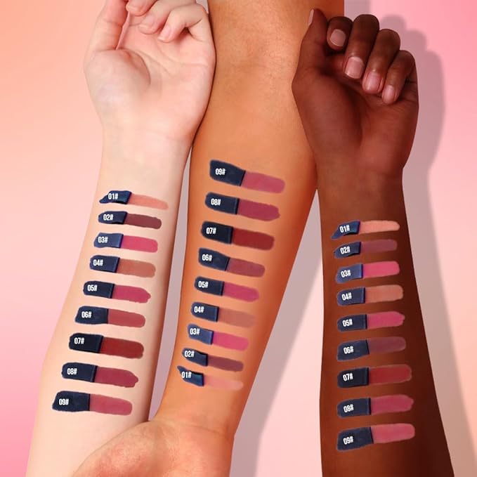 Lip Liner - Peel Off Lip Stain | Long Lasting Matte Lip Tattoo | Transfer Proof, Hydrating Formula with Hyaluronic Acid & Vitamin E | Vegan & Cruelty-Free | for All Skin Types(5#Rosy - Brown)
