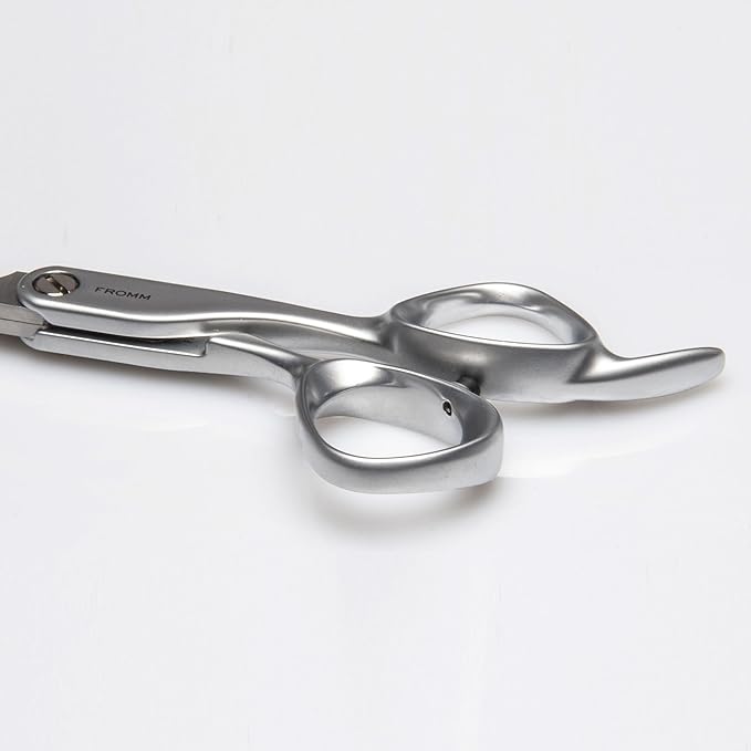 Fromm Transform 6.25" Extra Smooth Hair Cutting Shears for Wet and Dry Hair, Polished Silver Japanese Steel Scissors with Beveled Blade