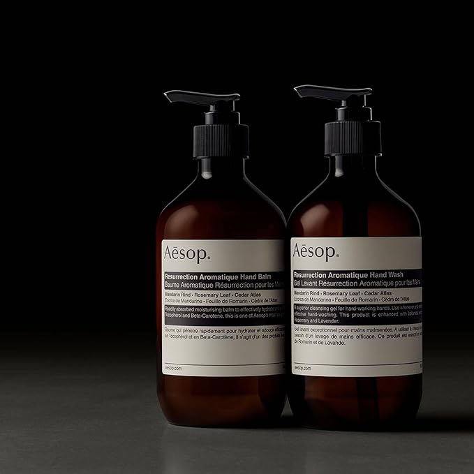 Aesop Resurrection Hand Wash & Balm Set | Citrus, Woody, Herbaceous Duo to Cleanse and Hydrate the Hands | 16.9 oz / 500mL