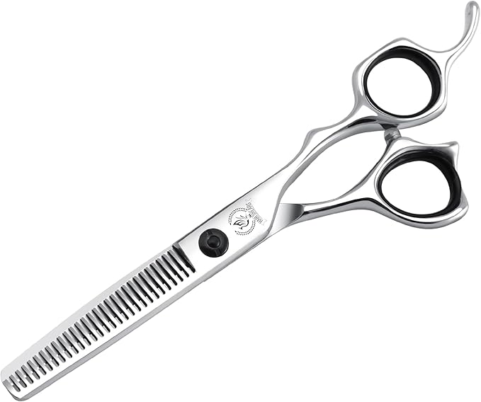 Fenice Peak Professional Hair Thinning Scissors 5.5'' Barber Texturizing Shears with Sharp Razor Edge 440C Thinner Hair Scissors with Ergonomic Design for Salon and Home User.