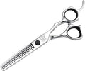 Fenice Peak Professional Hair Thinning Scissors 5.5'' Barber Texturizing Shears with Sharp Razor Edge 440C Thinner Hair Scissors with Ergonomic Design for Salon and Home User.