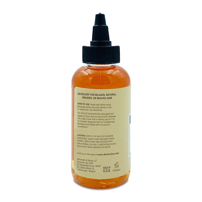 Dr. Miracle's Daily Moisturizing Gro Oil, Blended with Vitamins A, D, E, Avocado & Aloe Vera For Healthy Hair Growth, 4 Ounce