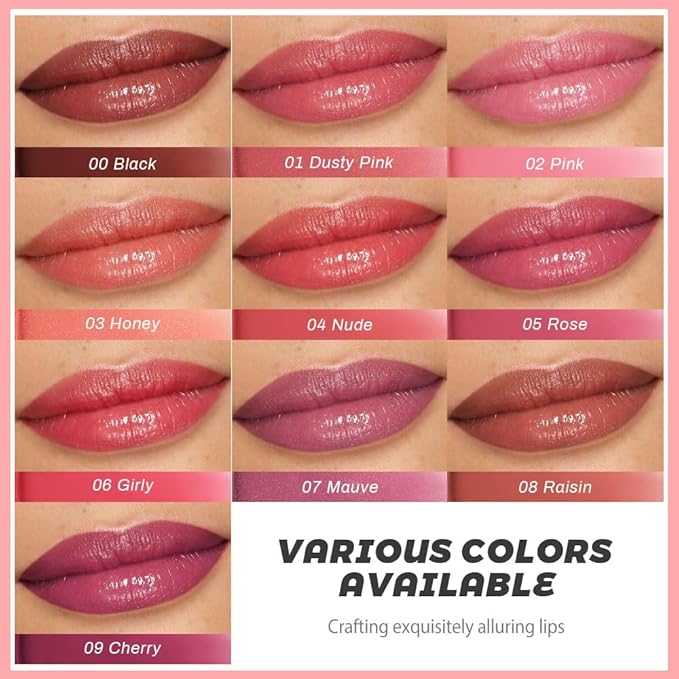 Kaely 2Pcs Honey Lipstick Tinted Lip Balm, Hydrating Shine Lipstick for Women Dry Lips, Moisturizing Nourishing Glossy Lip Gloss Stain Makeup, Sheer Lightweight, Vegan, 01 Dusty Pink+02 Pink