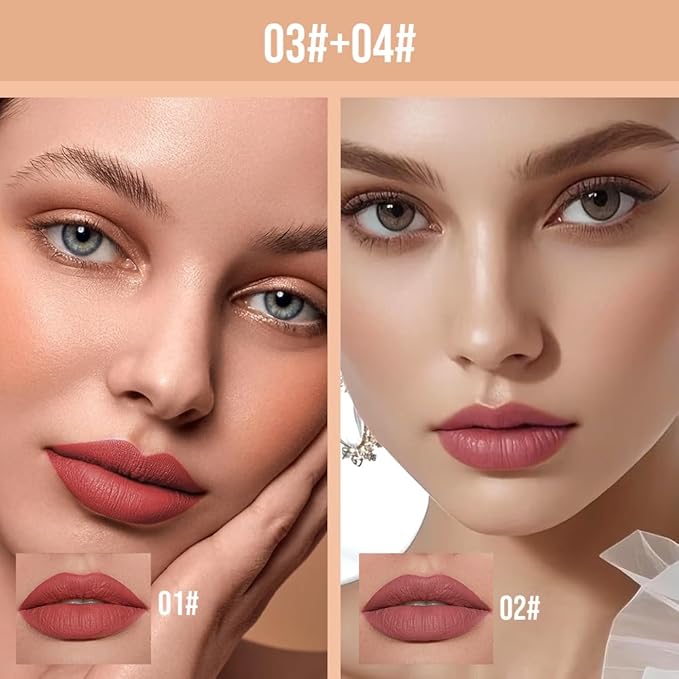 Lip Stain Peel Off Masque - Peel Off Lip Stain Tattoo, Peel-Off Lip Tint，Long Lasting Waterproof Transfer-proof Lip Mask Lips Stain Peel Off Lip Gloss,Stay Lip Makeup 03+04