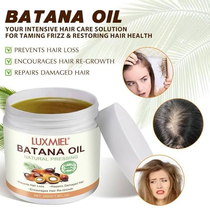 Raw Batana Oil – 100% Pure Honduran Oil for Hair Growth, Scalp Treatment & Edges – Cold-Pressed Natural Moisturizer for Strong, Shiny Hair