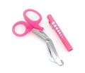 Pink - Set of 2 pcs Pink EMT First Responder 7.5" Shears + Pink Pen Light - =